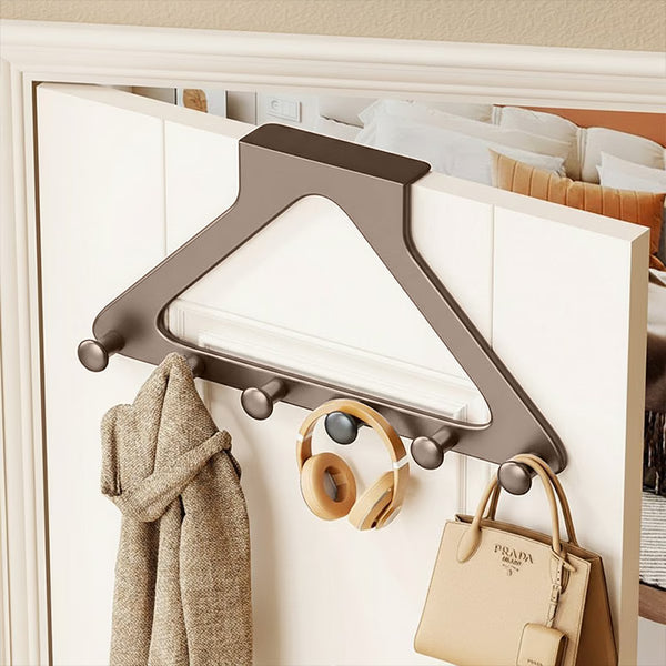 Over-the-Door Triangle Hanging Organizer - No-Drill Slide Installation