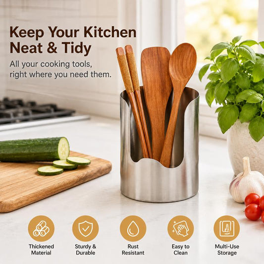 Spoon and Lid Rest for Stove Top - Stainless Steel Organizer, Multifunctional Kitchen Utensil Organizer, Vertical Utensil Holder, Kitchen Counter Accessory | Cooking Tool Storage for Apartments RV Campers Homes