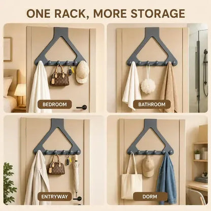 Over-the-Door Triangle Hanging Organizer - No-Drill Slide Installation