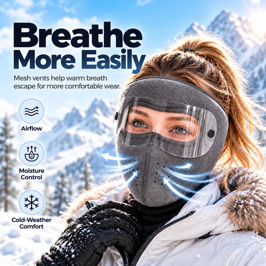 Thermal Fleece Balaclava Ski Mask with Detachable Goggles