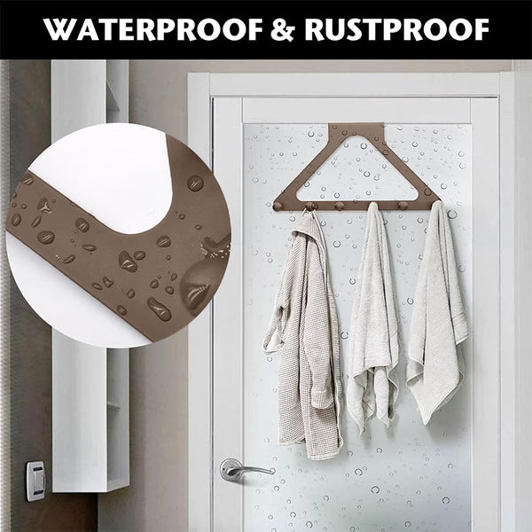 Over-the-Door Triangle Hanging Organizer - No-Drill Slide Installation