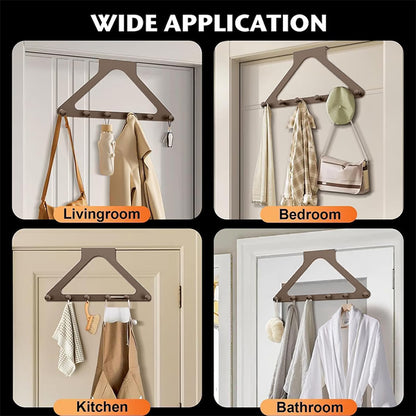 Over-the-Door Triangle Hanging Organizer - No-Drill Slide Installation