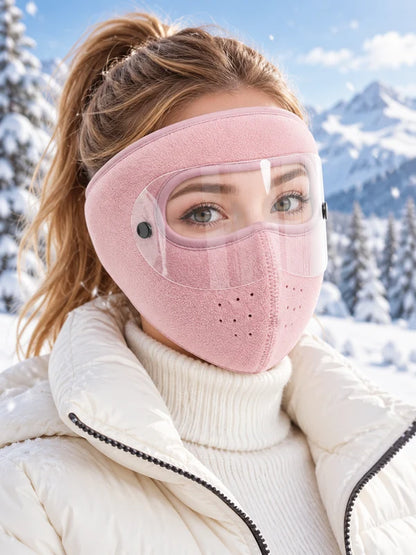 Thermal Fleece Balaclava Ski Mask with Detachable Goggles