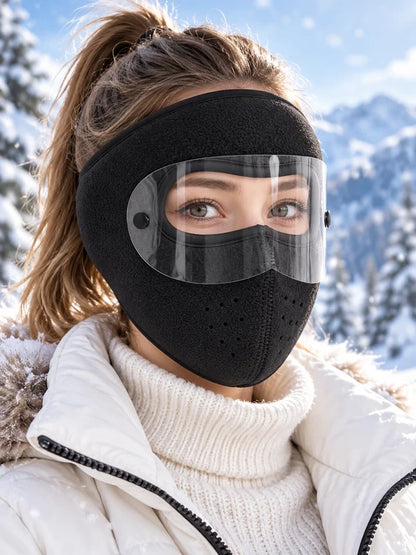 Thermal Fleece Balaclava Ski Mask with Detachable Goggles